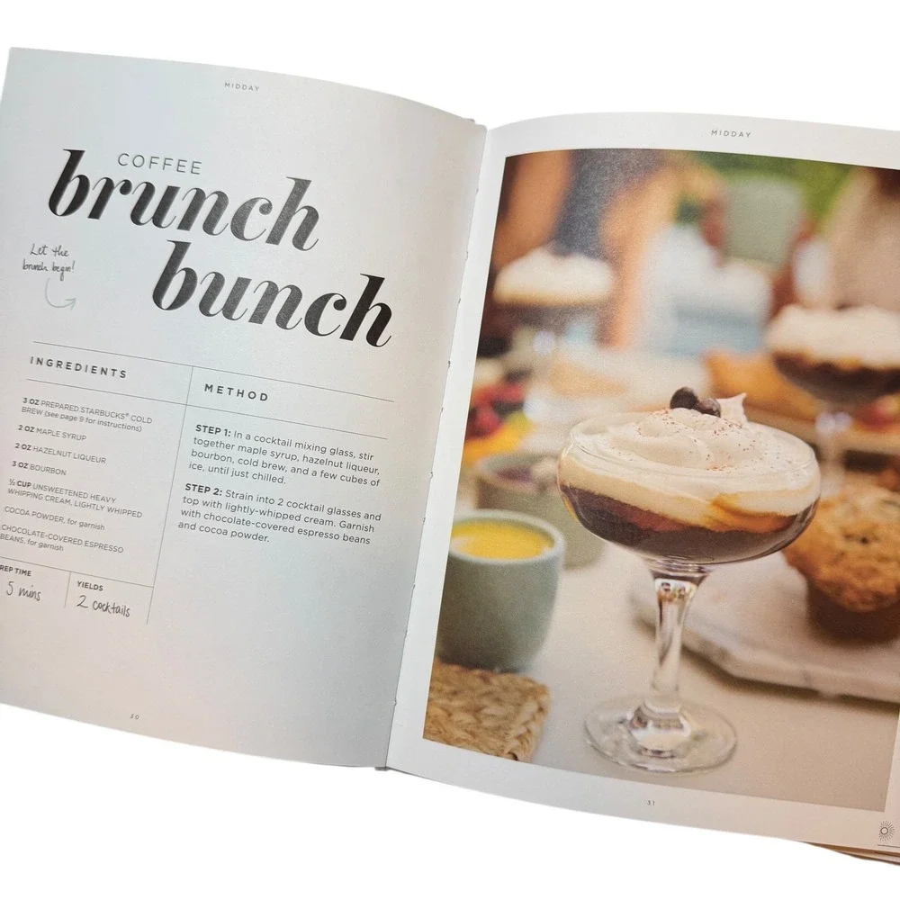 Starbucks x Tastemade Coffee Dawn to Dusk Hardcover‎ Recipe Book 2017 Collectors